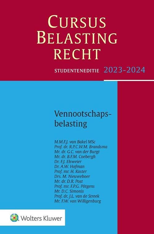 Foto van Studenteneditie cursus belastingrecht vennootschapsbelasting 2023-2024 - paperback (9789013171860)