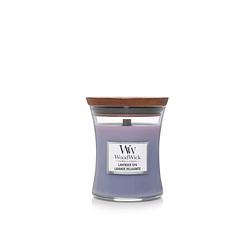 Foto van Woodwick geurkaars mini lavender spa - 8 cm / ø 7 cm