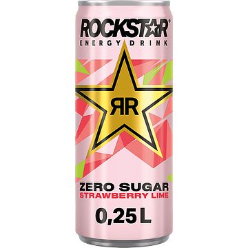 Foto van Rockstar refresh energy drink strawberry lime flavour 250ml bij jumbo