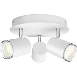 Foto van Philips hue adore badkameropbouwspot white ambiance 3-spot wit rond + dimmer