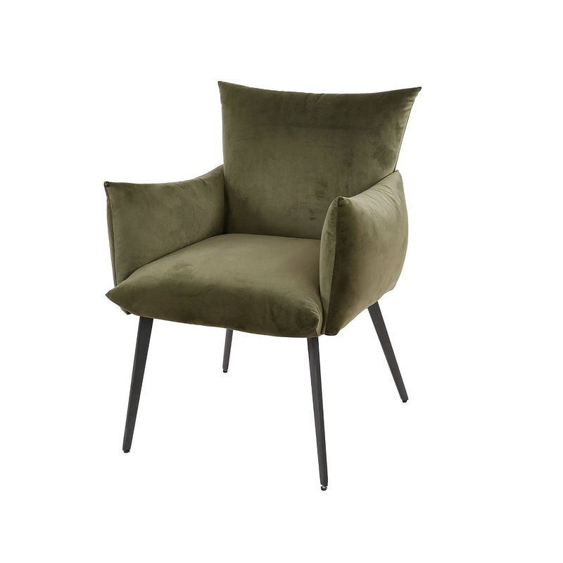 Foto van Anli style eetkamerfauteuil lobby groen velours