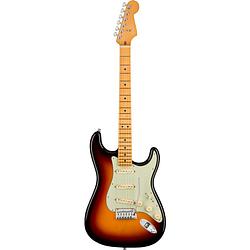 Foto van Fender american ultra stratocaster ultra burst mn elektrische gitaar met koffer