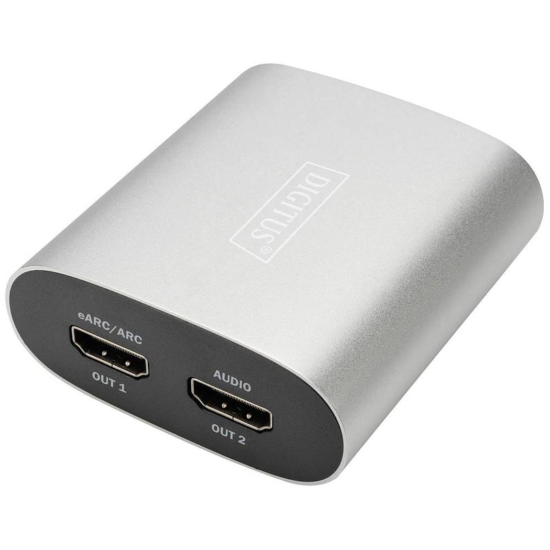 Foto van Digitus ds-45337 hdmi adapter zilver, zwart earc, geschikt voor hdmi