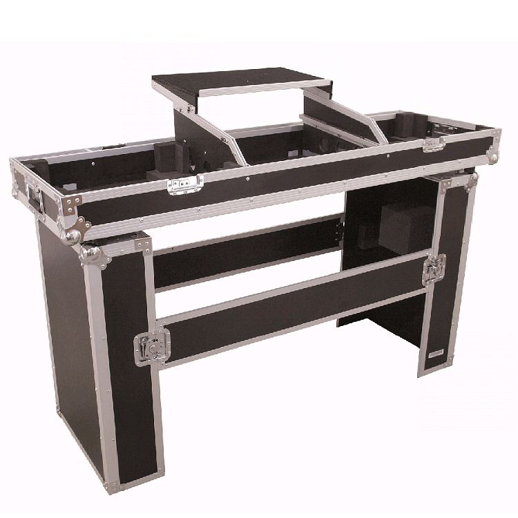 Foto van Omnitronic console road table 2x tt met laptop-plateau