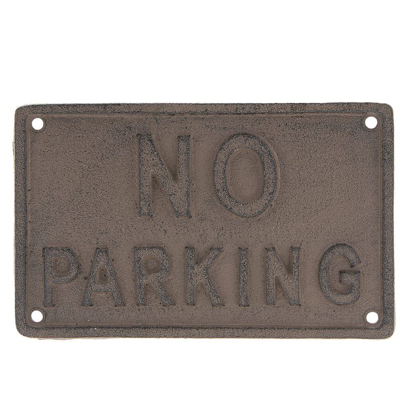 Foto van Clayre & eef tekstbord no parking 19*12*0.5 cm 6y3013