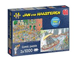 Foto van Jumbo jan van haasteren puzzelset hollandse tradities - 2 x 1000 stukjes