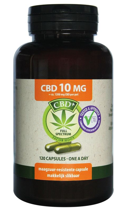 Foto van Jacob hooy cbd 10mg capsules