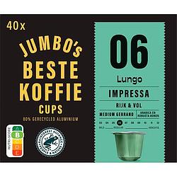 Foto van Jumbo'ss lungo impressa koffiecups 40 stuks