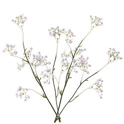 Foto van 2x stuks kunstbloemen gipskruid/gypsophila takken wit 66 cm - kunstbloemen