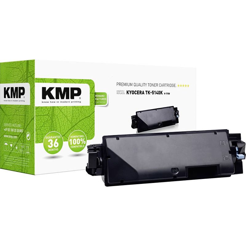 Foto van Kmp toner vervangt kyocera tk-5140k compatibel zwart 7000 bladzijden k-t75b