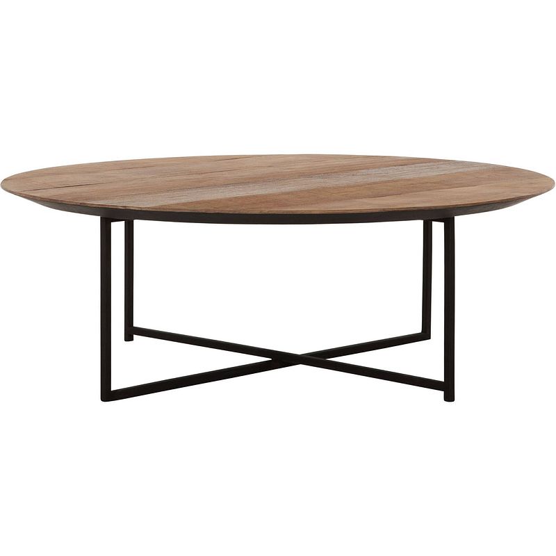 Foto van Dtp home coffee table cosmo round large,35xø100 cm, recycled teakwood