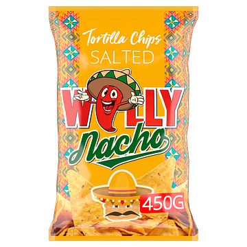 Foto van Willy nacho tortilla chips salted 450g bij jumbo