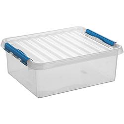 Foto van Q-line opbergbox - 25l - transp/blauw