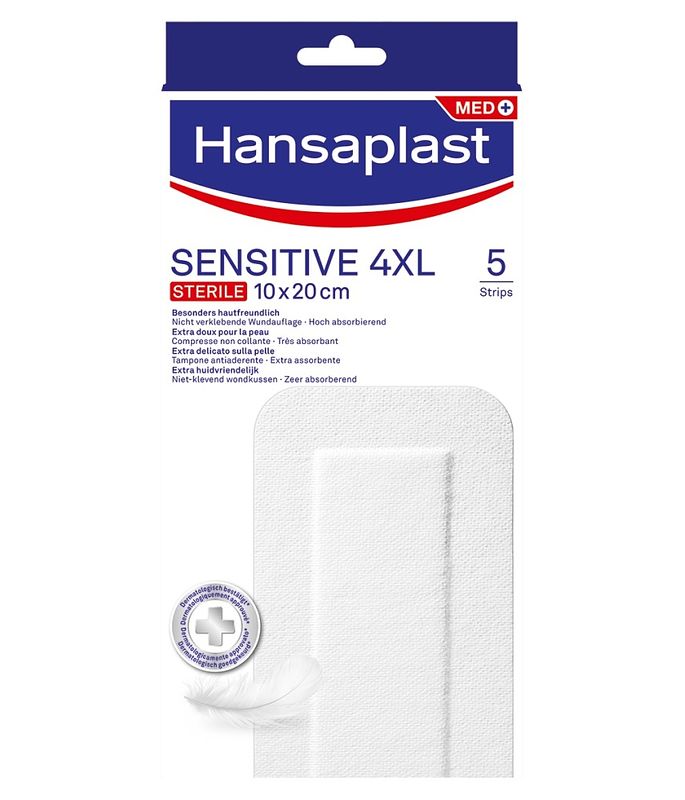 Foto van Hansaplast pleisters sensitive 4xl steriel