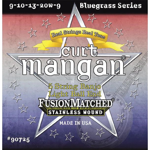 Foto van Curt mangan banjo light 5-string ball-end stainless snarenset voor 5-snarige banjo