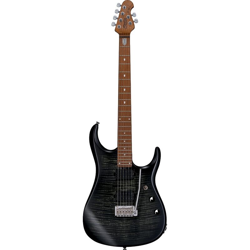 Foto van Sterling by music man jp150 john petrucci signature trans black satin met deluxe gigbag