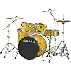 Foto van Yamaha rdp0f5 rydeen mellow yellow drumstel met paiste bekkens