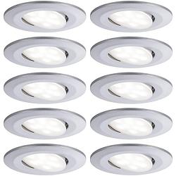 Foto van Paulmann calla led-inbouwlamp voor badkamer set van 10 stuks 65 w ip65 chroom (mat)