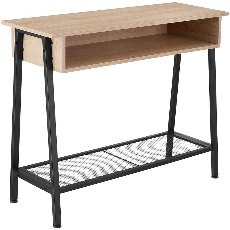 Foto van Tectake - sidetable consoletafel tralee - 100x35x80,5cm - industrieel - lichtbruin - 404721