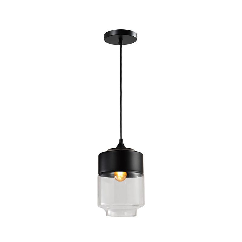 Foto van Quvio hanglamp langwerpig glas zwart - quv5102l-black