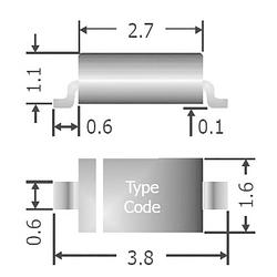 Foto van Tru components snel schakel diode tc-1n4148w sod-123 75 v 150 ma tape cut