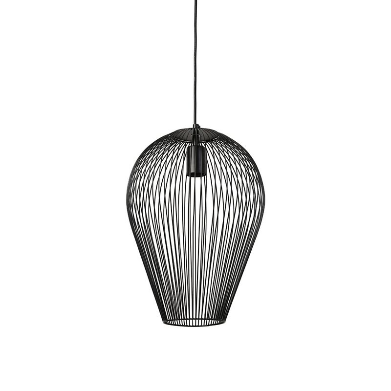 Foto van Light & living - hanglamp abby - 31x31x40 - zwart