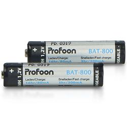 Foto van Oplaadbare batterijen aaa, 2x profoon bat-800 grijs-zwart