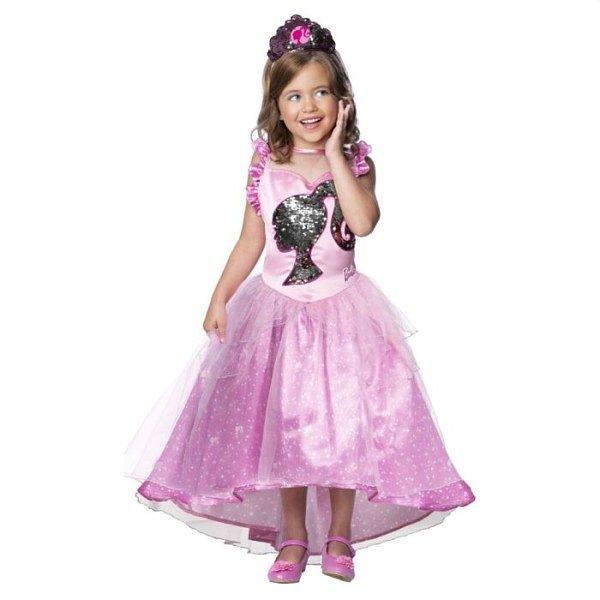 Foto van Kostuum barbie princess jurk 3-4 jaar