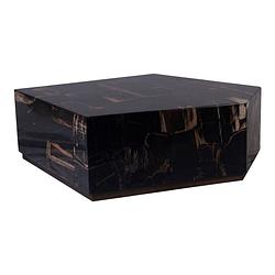 Foto van Ptmd rayn petrified wood black coffeetable l