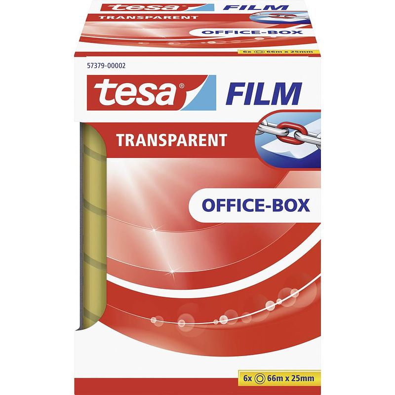 Foto van Tesa office-box 57379-00002-01 tesafilm transparant (l x b) 66 m x 25 mm 6 stuk(s)