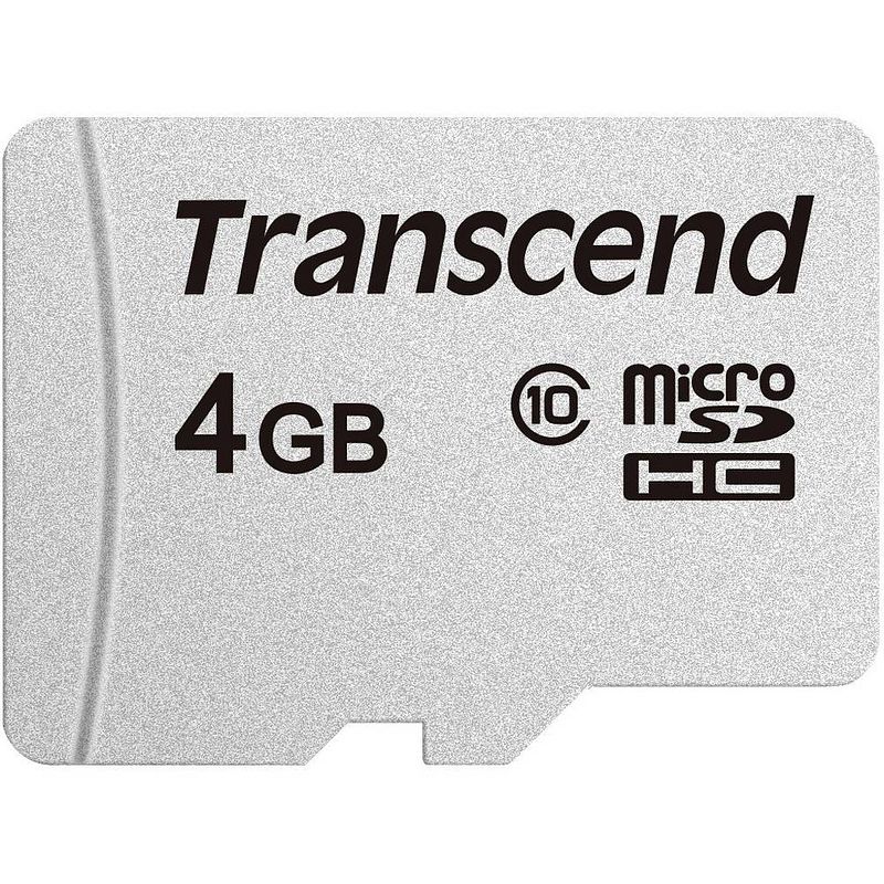 Foto van Transcend premium 300s microsdhc-kaart 4 gb class 10