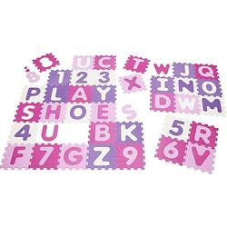 Foto van Playshoes vloerpuzzel junior 30 cm roze foam 36-delig