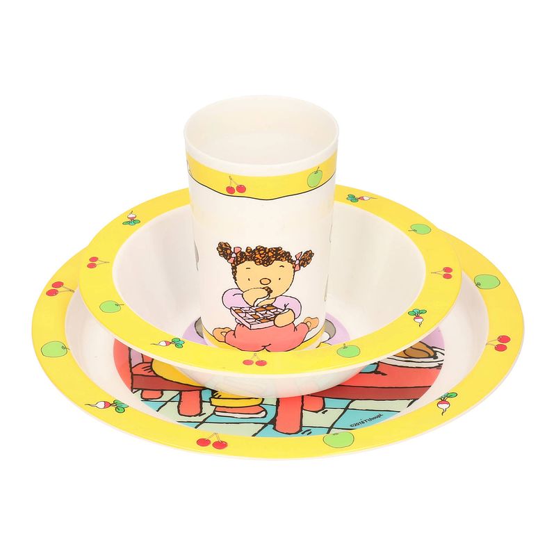 Foto van Kinder ontbijt set tchoupi - lunchset voor kids - serviessets