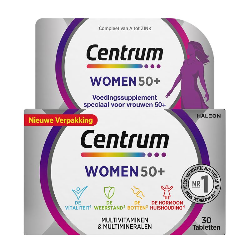 Foto van Centrum women 50+ multivitaminen tabletten