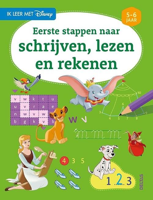 Foto van Disney eerste stappen naar schrijven, lezen en rekenen (5-6 j.) - paperback (9789044765434)