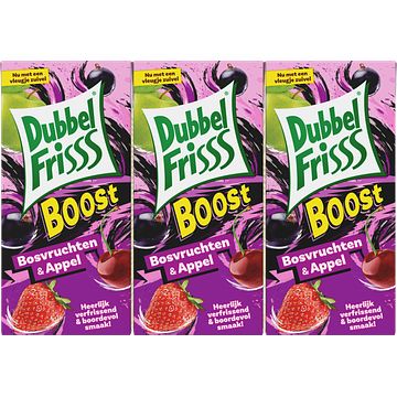 Foto van Dubbelfrisss boost bosvruchten & appel 6x0,2l bij jumbo