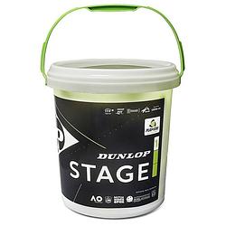Foto van Dunlop mini-tennisbal stage 1 rubber/vilt groen/geel 60 stuks