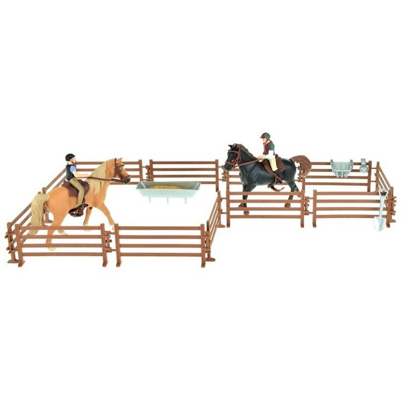 Foto van Toi-toys horses pro twee paarden met ruiters en accessoires