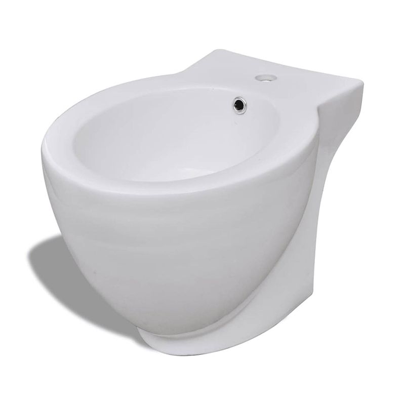 Foto van Vidaxl staand bidet rond keramiek wit