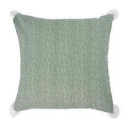 Foto van Rox living kussen gestreept 45 x 45 cm textiel groen/wit