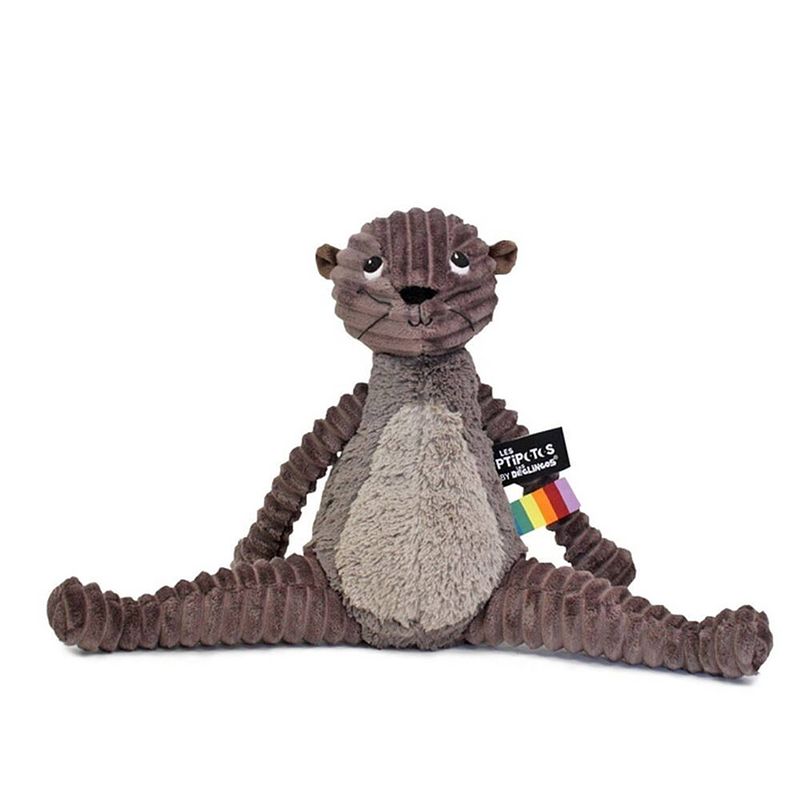 Foto van Les deglingos knuffel otter grijs 39 cm