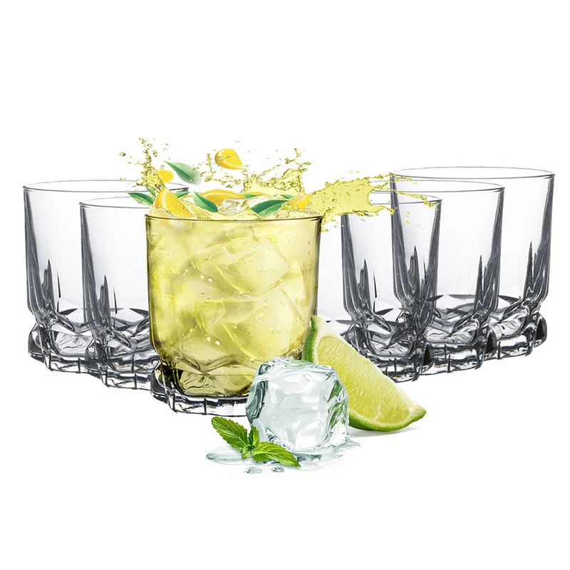 Foto van Drinkglazen - waterglazen - limonadeglazen - cocktailglas - vaatwasserbestendig - 310ml -set van 6