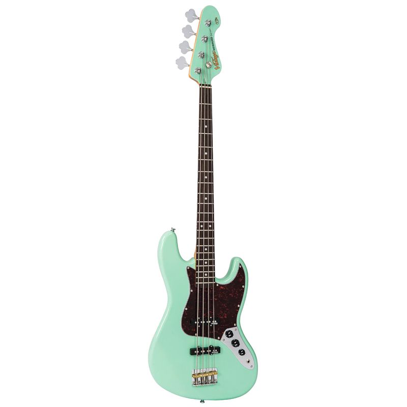 Foto van Vintage vj74 reissued ventura green elektrische basgitaar