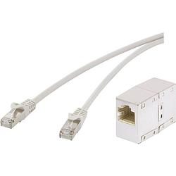 Foto van Renkforce rf-3828910 rj45 netwerkkabel, patchkabel cat 5e f/utp 30.00 m grijs snagless 1 stuk(s)