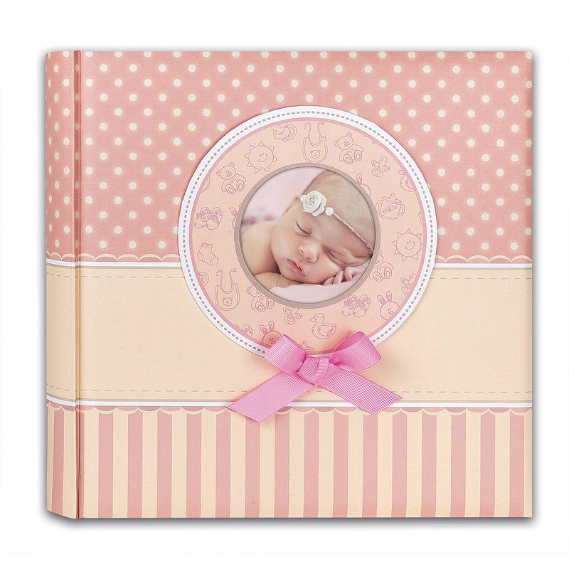 Foto van Fotoboek/fotoalbum matilda baby meisje met 30 paginas roze 31 x 31 x 3,5 cm - fotoalbums