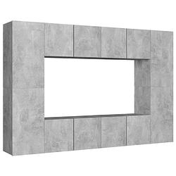 Foto van The living store televisiekast betongrijs - trendy - tv-meubel - afmeting l- 60x30x30 cm - afmeting m- 30.5x30x60 cm