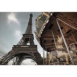 Foto van Komar carrousel de paris papier fotobehang 184x127cm 1-deel