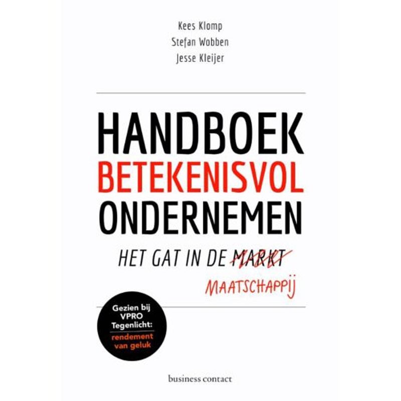 Foto van Handboek betekenisvol ondernemen