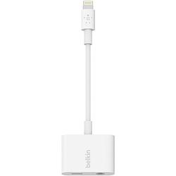 Foto van Belkin apple ipad/iphone/ipod aansluitkabel [1x apple dock-stekker lightning - 1x jackplug female 3,5 mm, apple dock-bus lightning] wit