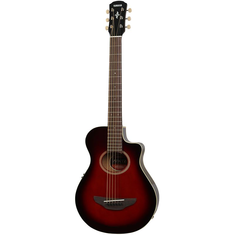 Foto van Yamaha apx t2 drb elektr. akoestische reisgitaar dark red burst